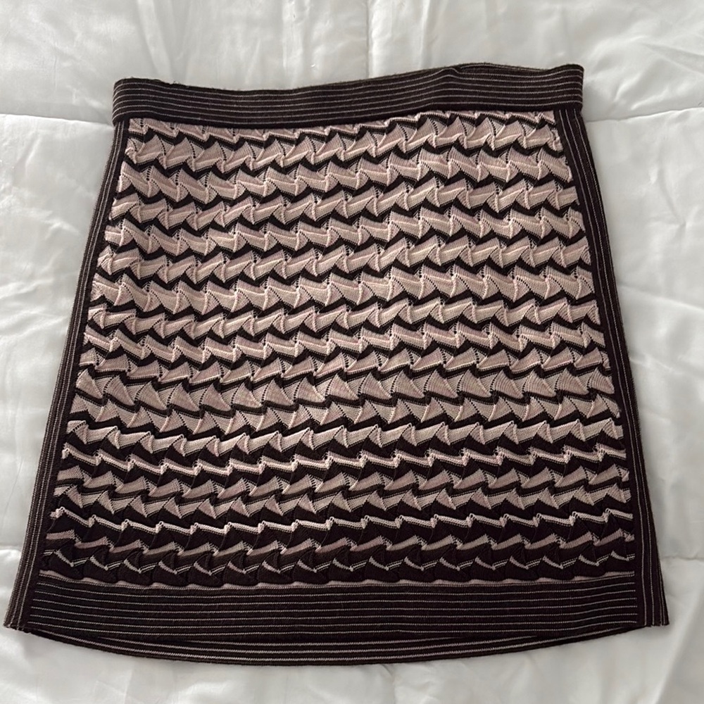 Missoni Brown and Tan Sequin A-Line Mini Skirt